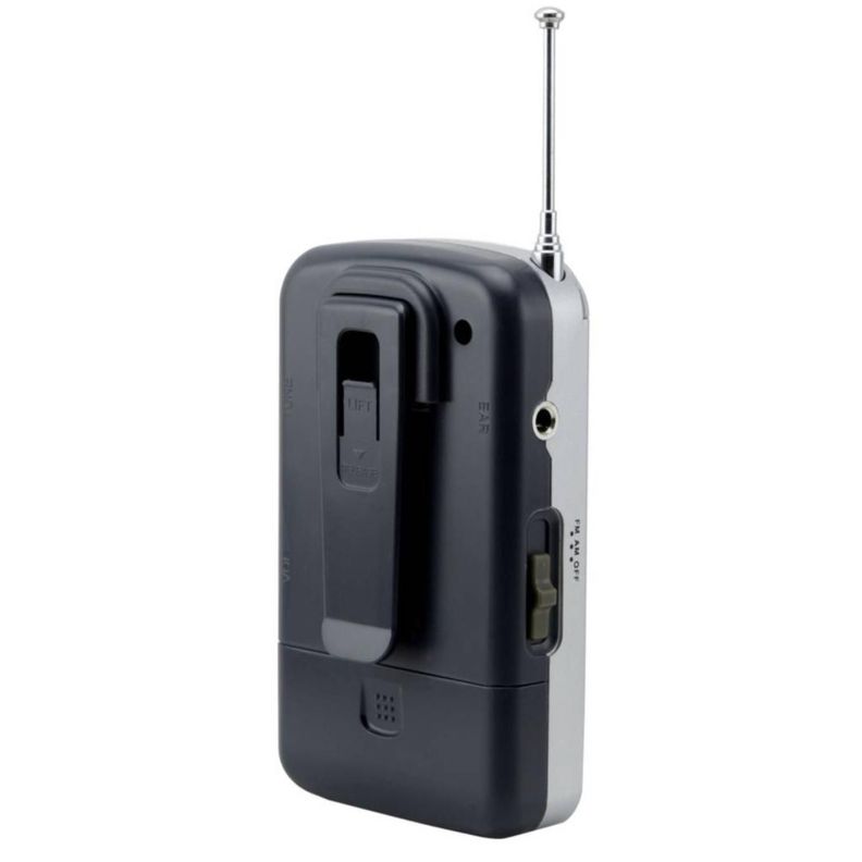 Radio De Bolsillo Retro AM FM Gris IC-X15-2