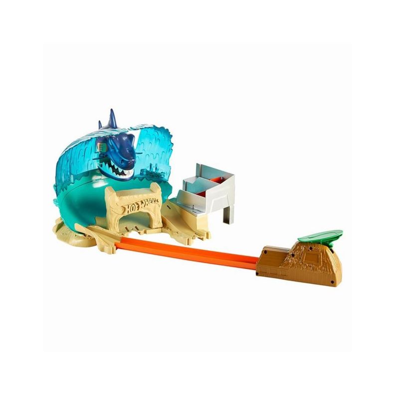 Juguete Pista Batalla En Playa Tiburon Hot Wheels Mattel-1