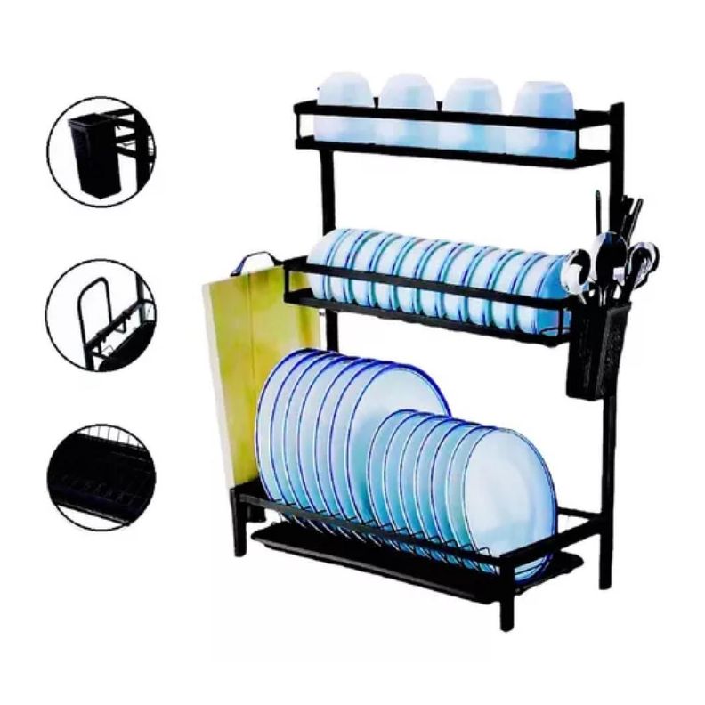 Rack Organizador Escurridor De Loza Platos 60x42x25cm-1