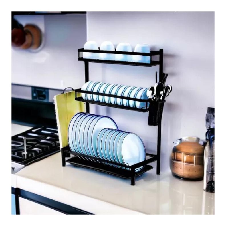 Rack Organizador Escurridor De Loza Platos 60x42x25cm-2