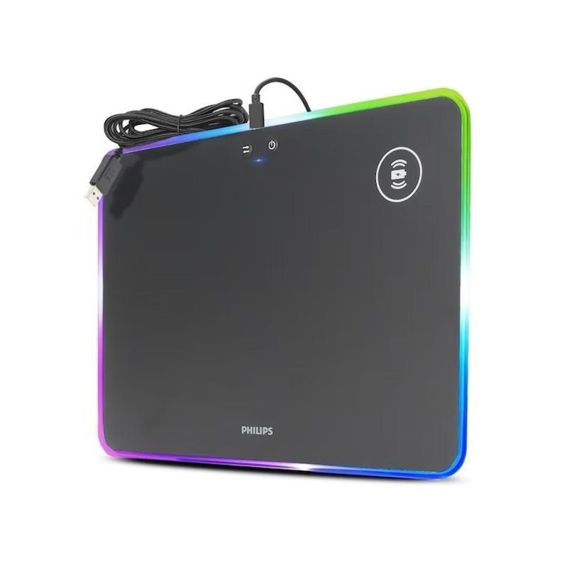 MousePad Gamer RGB 35x25x5Cm Con Carga inalambrica Philips-2
