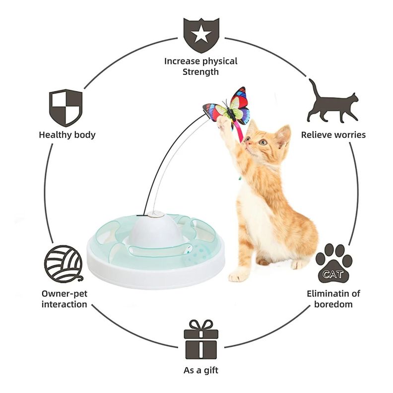 Juguete Interactivo Varita Y Pelota Para Gatos Mascotas-3