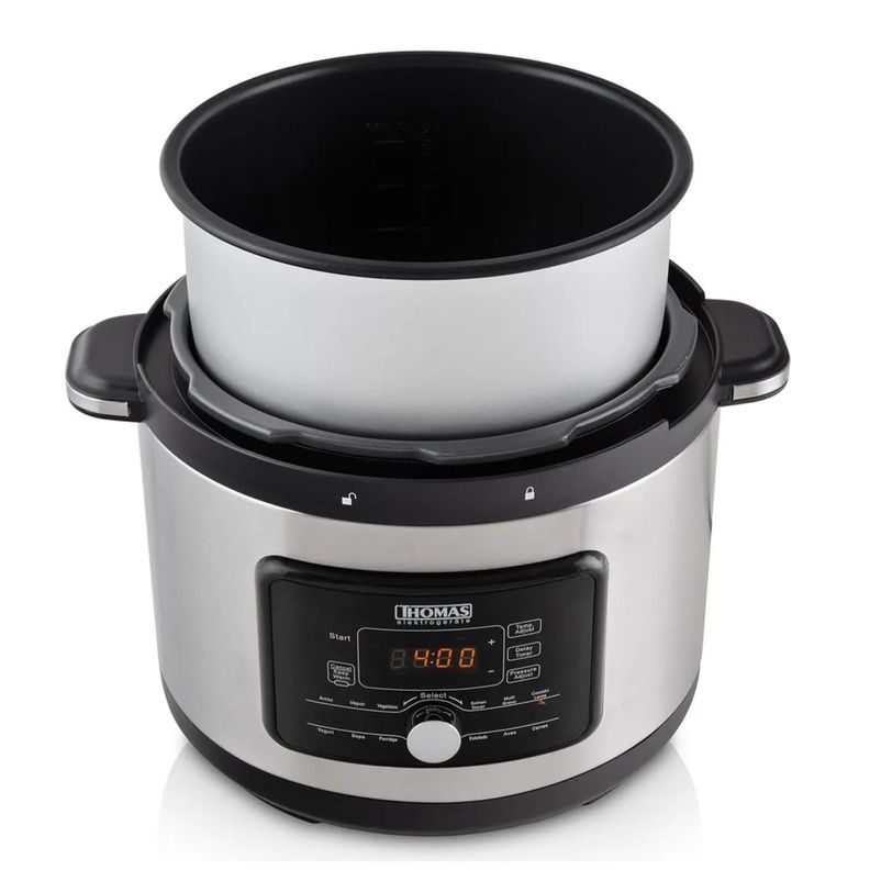 Olla A Presion Slow Cook Digital 5L 900W Acero TH-40PC Thomas-4
