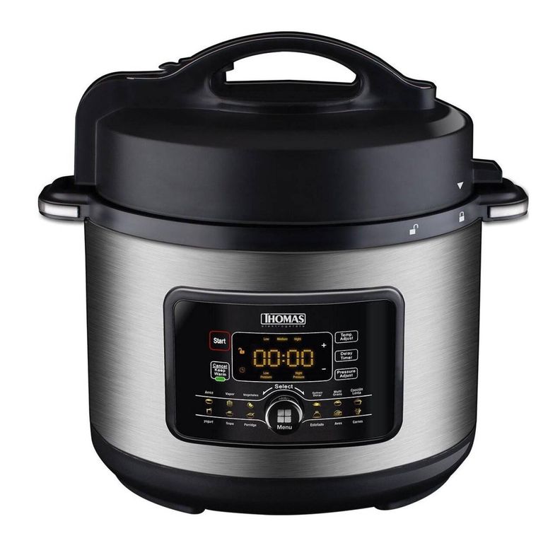 Olla A Presion Slow Cook Digital 5L 900W Acero TH-40PC Thomas-0