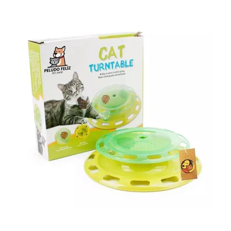 Juguete Interactivio Comedero Con Pelota Para Gatos Mascotas-1