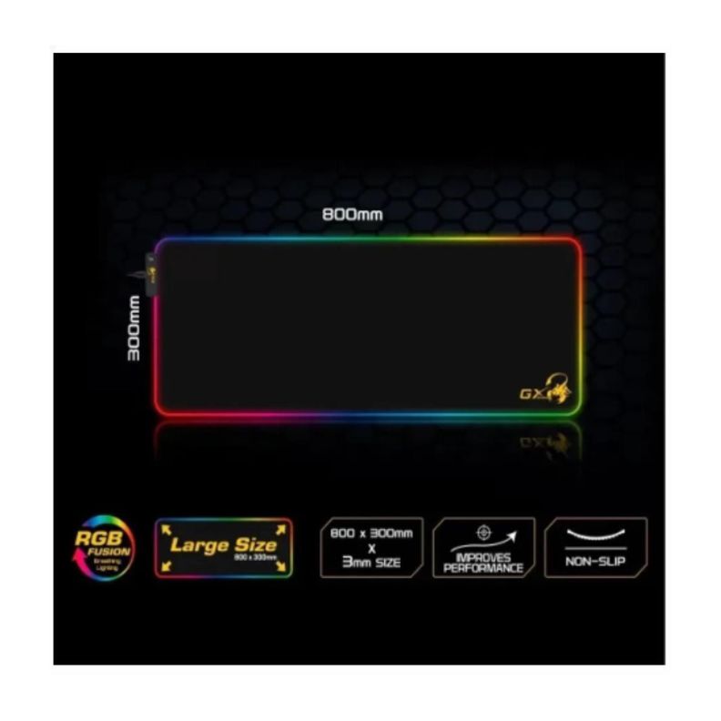 MousePad Gamer RGB 80x30x3 USB GX-PAD 800S Genius-1