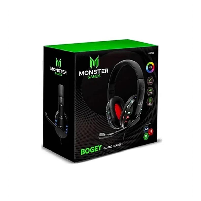Audifono Gamer Jack 3.5 PS4 PC Xbox Bogey Monster Games-0