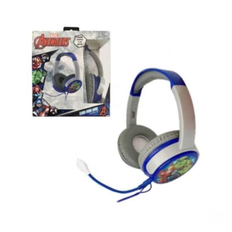Audifono Gamer Infantil OverEar Blanco Avengers-1