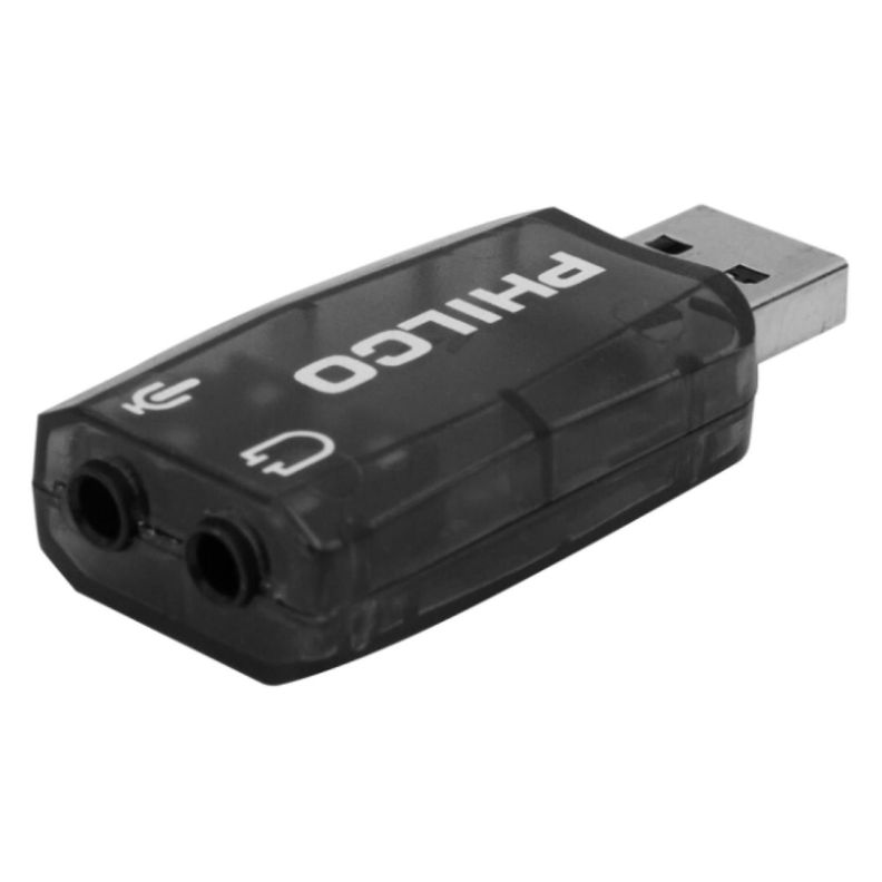 Tarjeta De Sonido USB Adaptador De Audio AU100 Philco-1