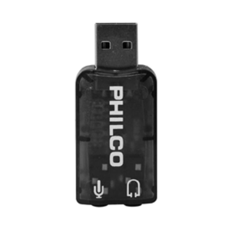 Tarjeta De Sonido USB Adaptador De Audio AU100 Philco-0