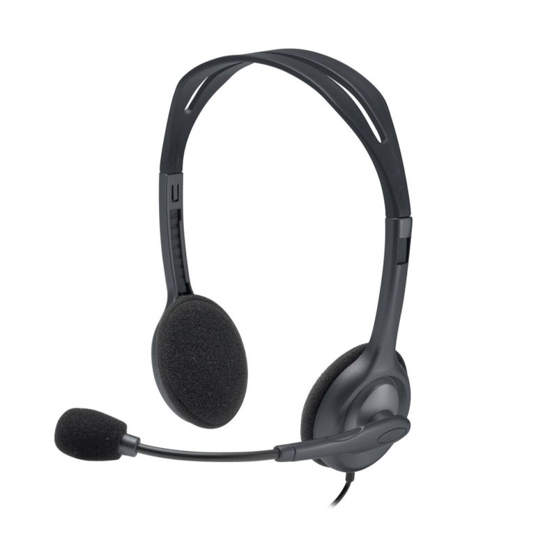 Audifono Headset Con Microfono Jack 3.5 Gris H111 Logitech-0