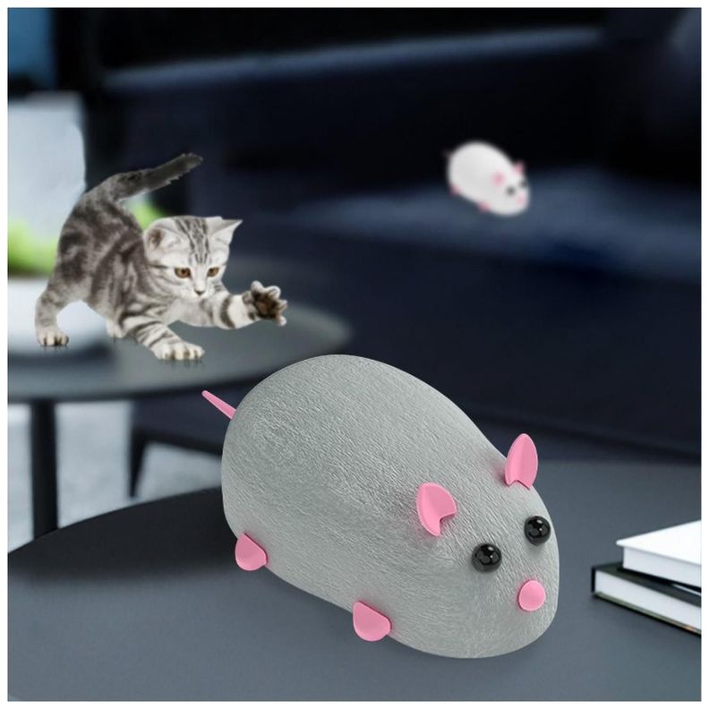 Juguete Interactivo Raton Con Control Para Gatos Mascotas-5