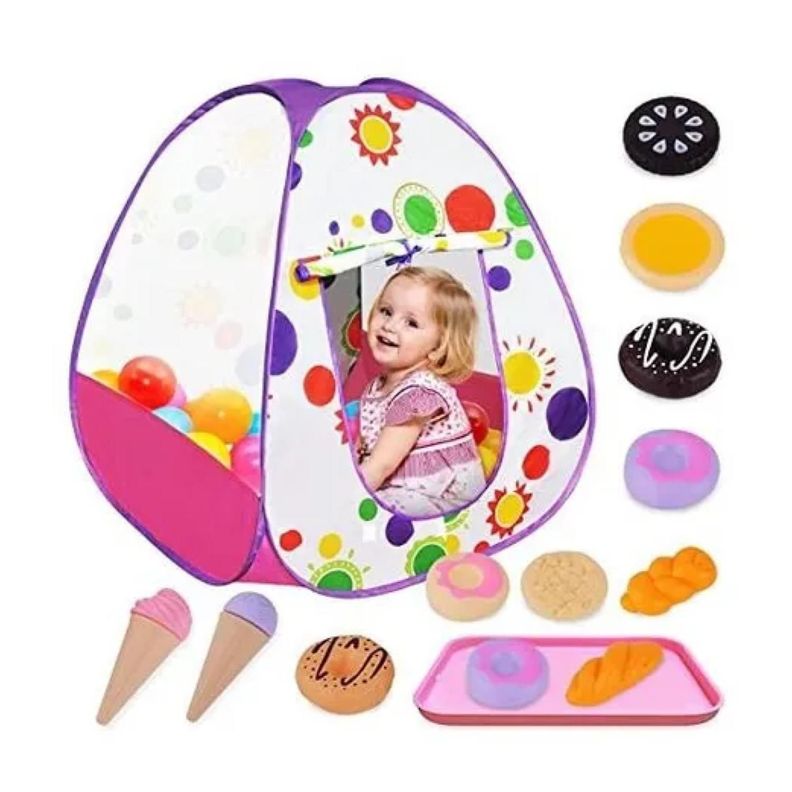 Juguete Carpa Plegable Con Accesorios Infantil Varios Colores-0