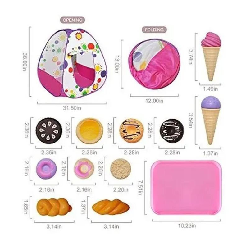 Juguete Carpa Plegable Con Accesorios Infantil Varios Colores-1
