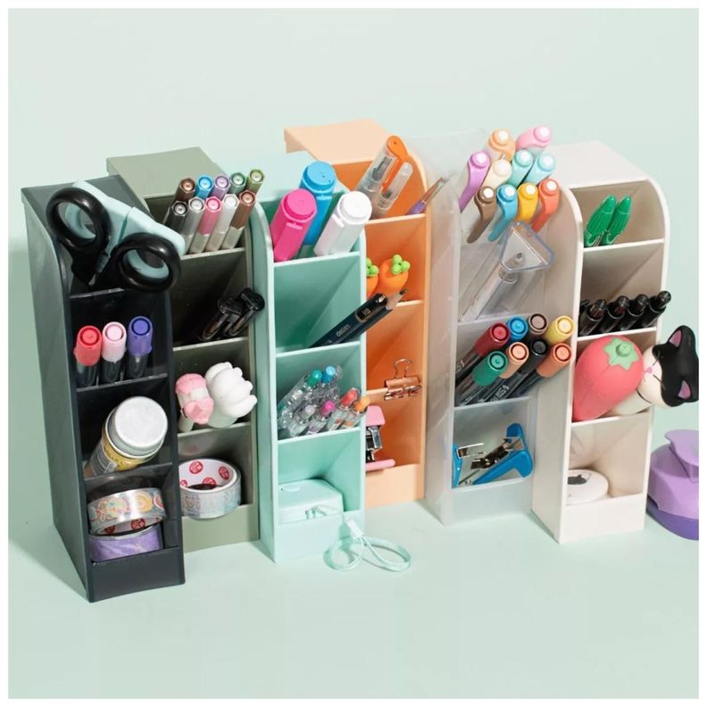 Pack 4 Organizadores 4Comp De Lapices Escritorio Oficina 20x5x9cm-5