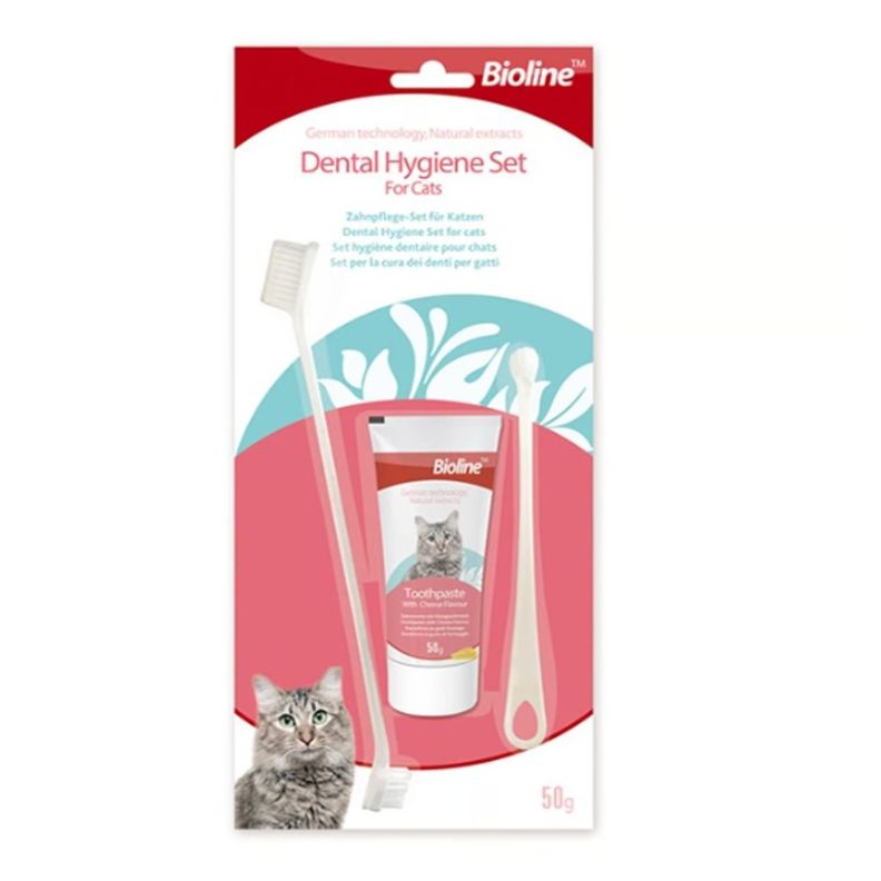 Kit De Limpieza Dental Higiene Para Gatos Cepillo Y Pasta-0