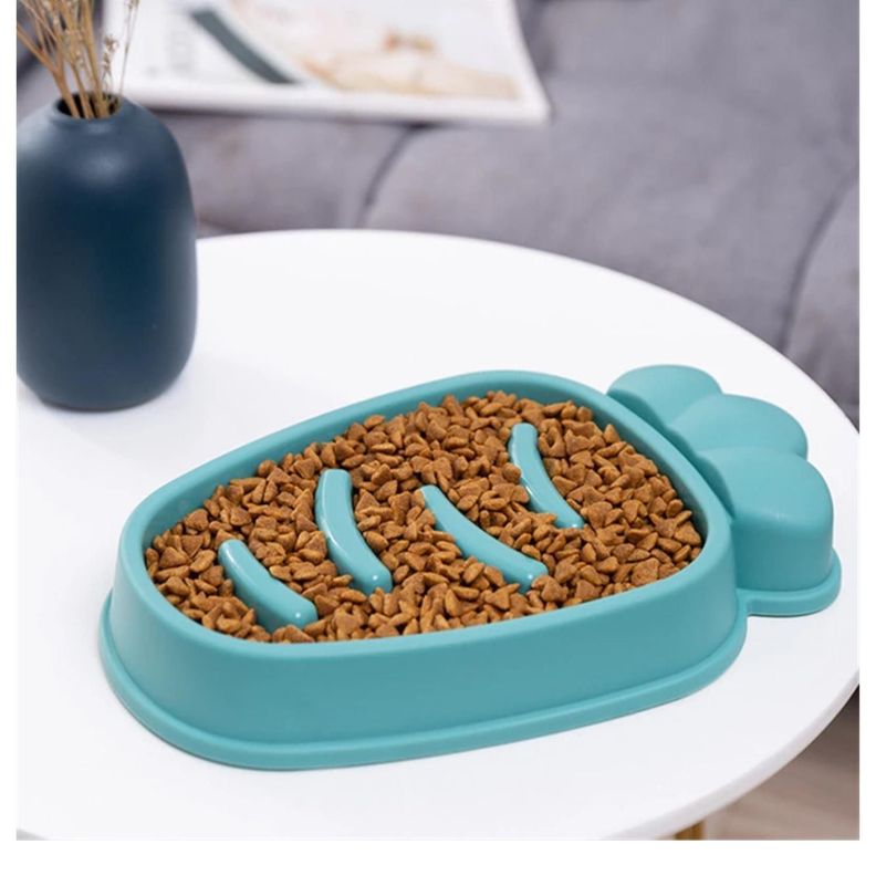 Plato Tazon Para Comida De Perro Comedero Lento-5