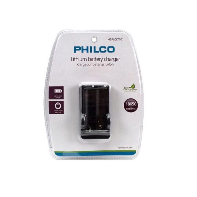 Cargador Para 2 Baterias De Litio Negro Philco-0