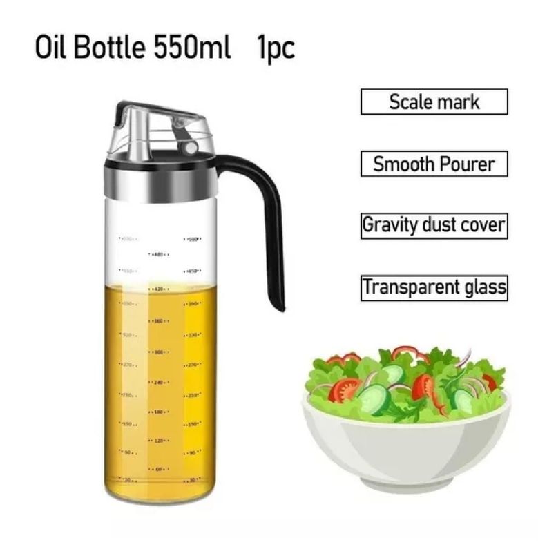 Botella De Aceite 550ml Con Tapa De Apertura-4