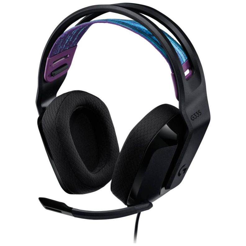 Audifono Gamer Jack 3.5 PC PS5 PS4 Xbox Negro G335 Logitech-1