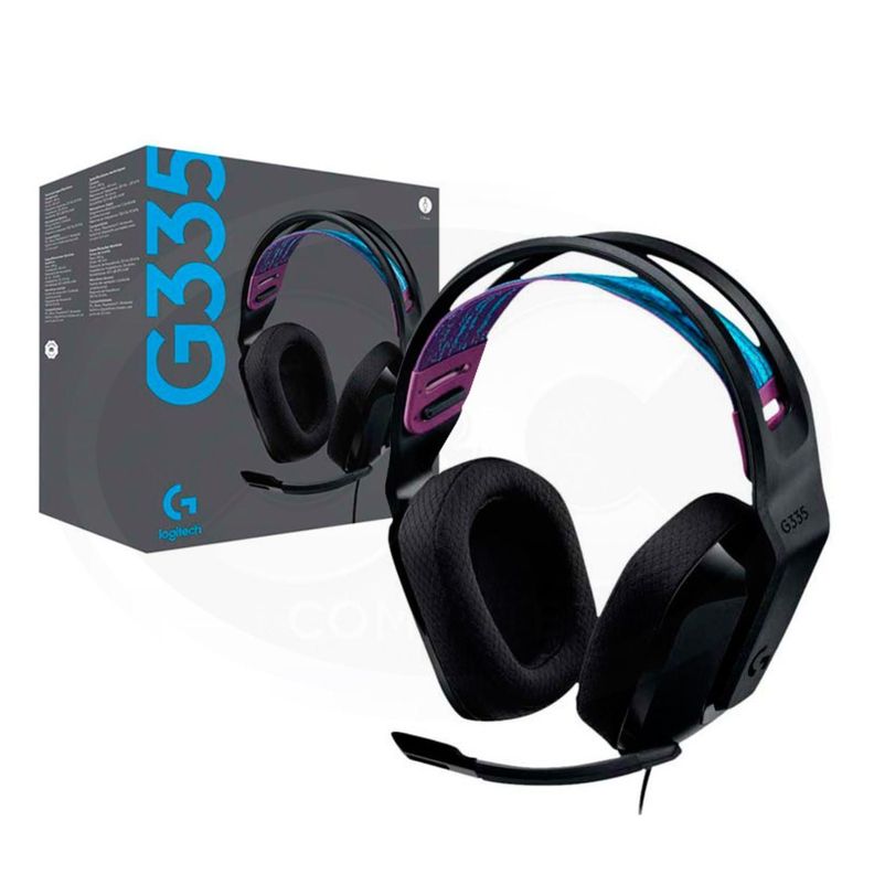 Audifono Gamer Jack 3.5 PC PS5 PS4 Xbox Negro G335 Logitech-3