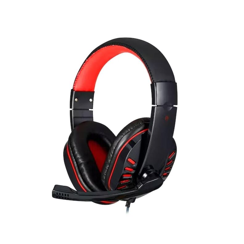 Audifono Gamer Jack 3.5 Ps4 Xbox PC 2Mts Negro Rojo Ultra-0