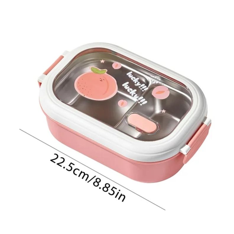 Lonchera Fiambrera Taper 22x14x8cm Fruta Rosa Kawaii-3