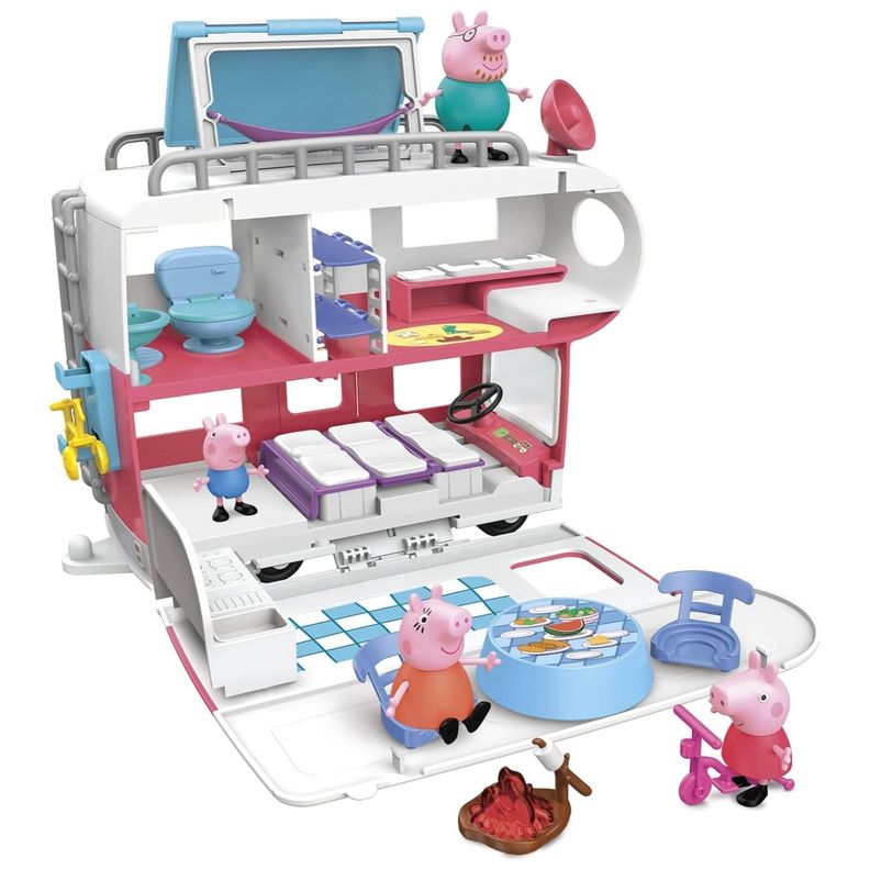 Juguete Casa Rodante De Peppa Pig Con Accesorios Rojo-1