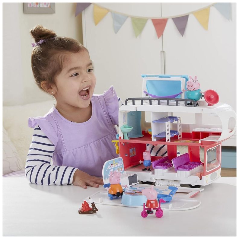 Juguete Casa Rodante De Peppa Pig Con Accesorios Rojo-4