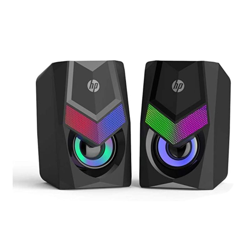 Parlantes Gamer USB Jack 3.5 RGB 2x3W RMS Negro DHE-6000 HP-0
