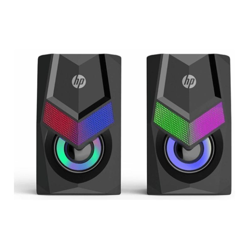 Parlantes Gamer USB Jack 3.5 RGB 2x3W RMS Negro DHE-6000 HP-1