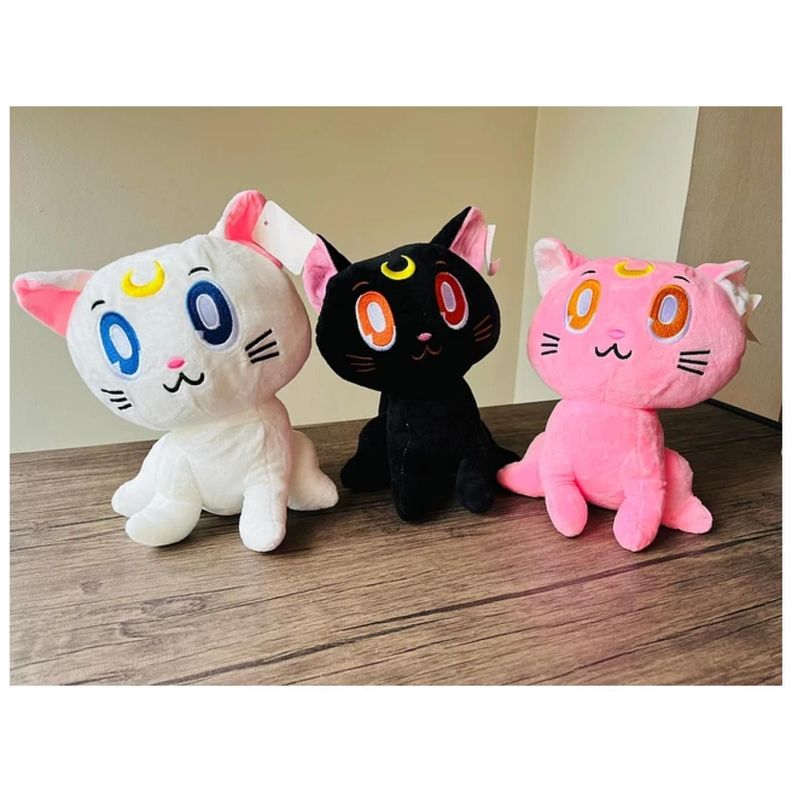 Juguete Pack 3 Peluches Sailor Moon 30cm Luna Artemis Diana-3