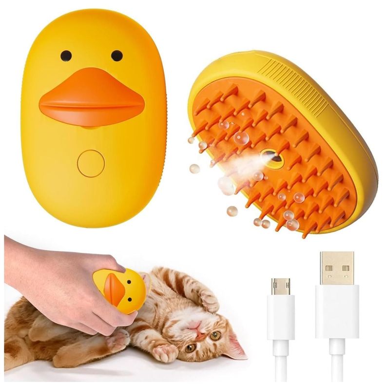 Cepillo Con Vapor Para Limpieza Y Masajes Para Mascotas Amar-1
