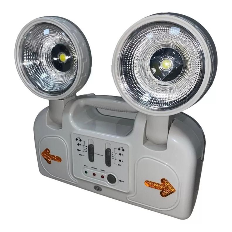 Lampara De Emergencia 2 Focos LED 10W Blanco-0