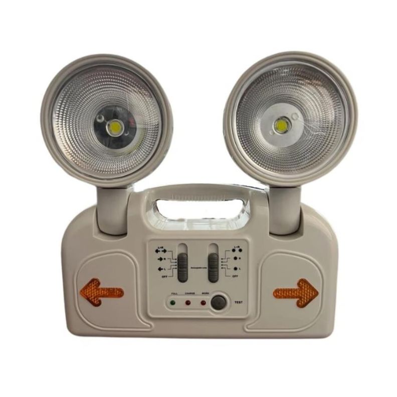 Lampara De Emergencia 2 Focos LED 10W Blanco-2