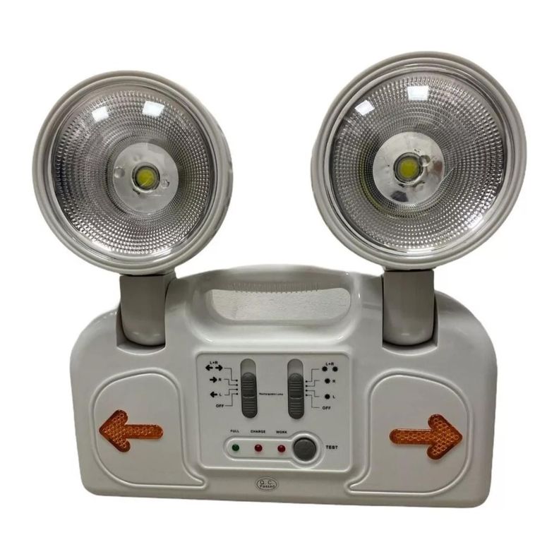 Lampara De Emergencia 2 Focos LED 10W Blanco-3