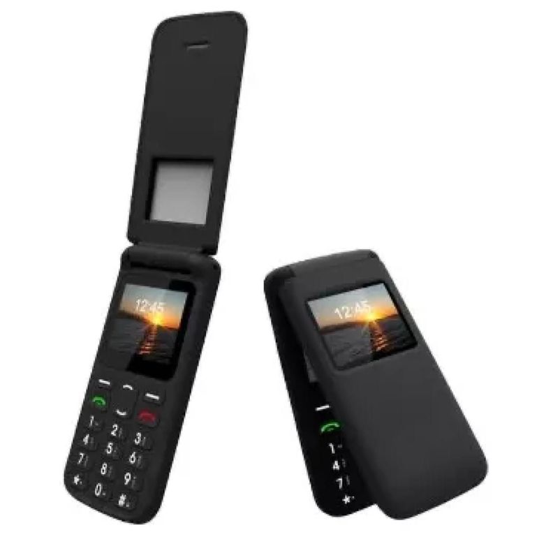 Telefono Senior Adulto Mayor Tipo Almeja 4G Negro -1