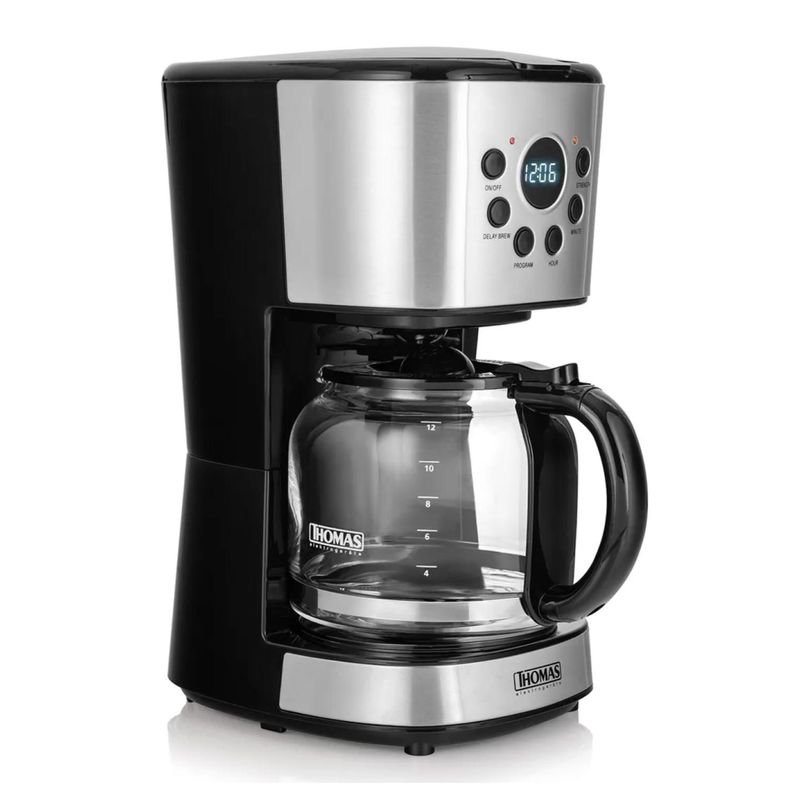 Cafetera Electrica 1.8L 900W Jarra De Vidrio Th-141 Thomas-2