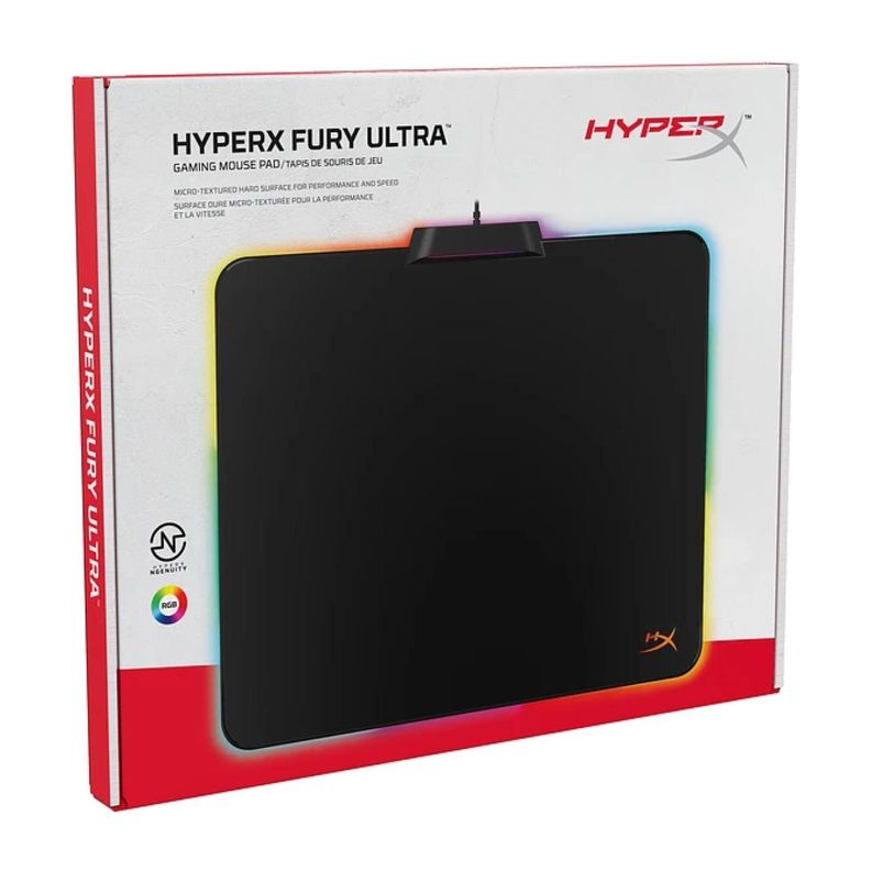 MousePad Gamer RGB USB 36x30cm Negro Fury Ultra Hyperx-2