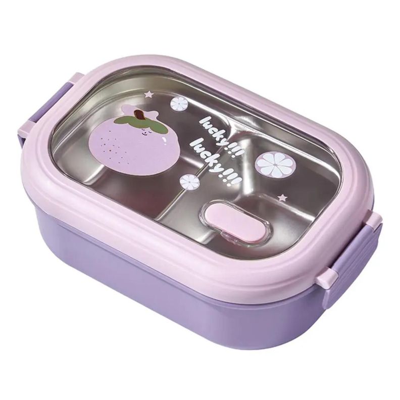Lonchera Fiambrera Taper 22x14x8cm Fruta Lila Kawaii