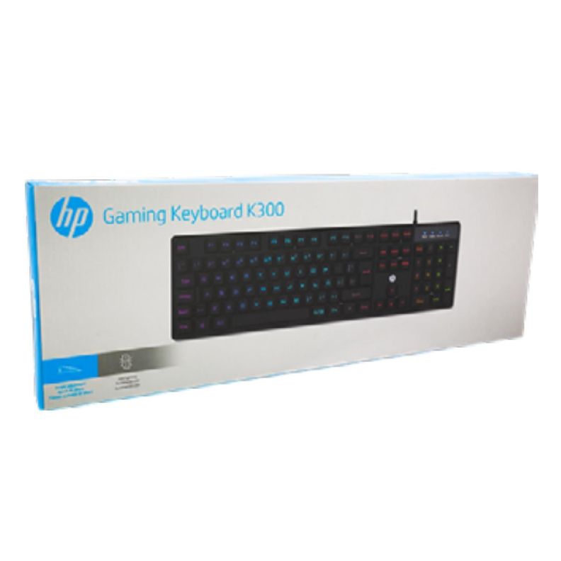 Teclado Gamer USB Retroiluminado Negro K300 HP-2