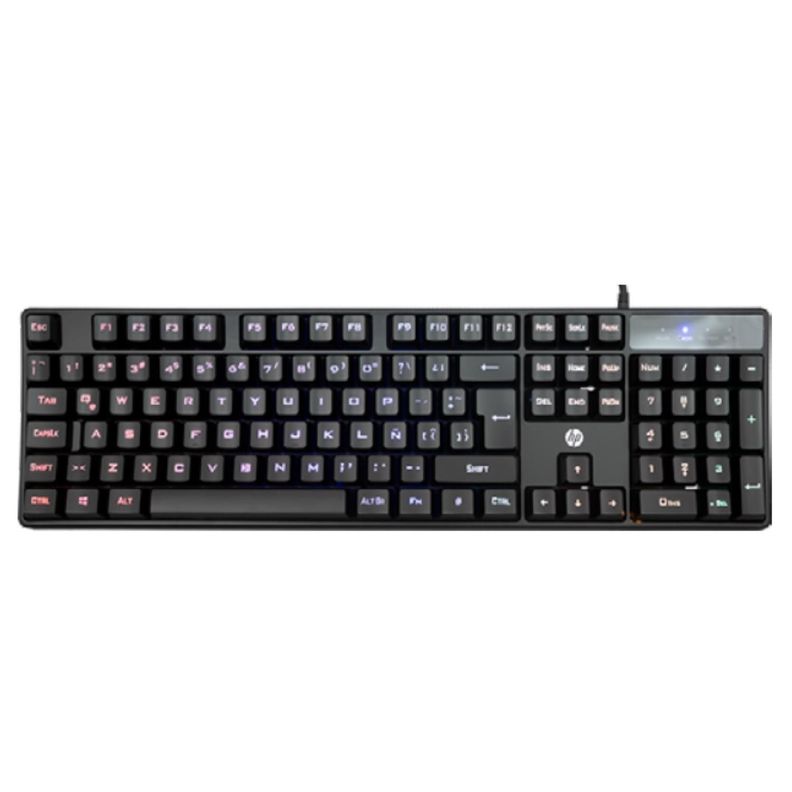 Teclado Gamer USB Retroiluminado Negro K300 HP-0