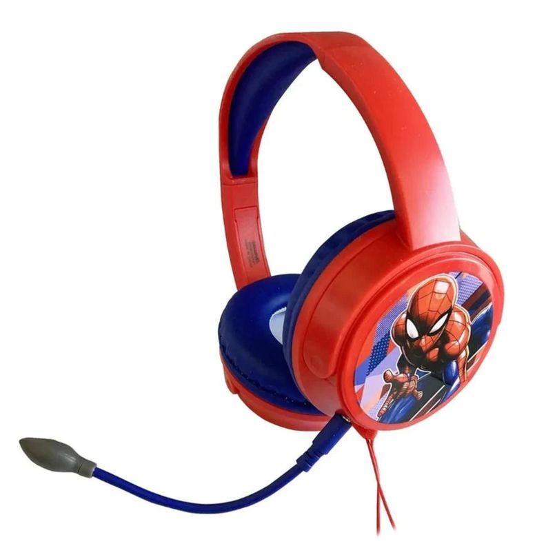 Audifono Gamer Infantil OverEar Rojo Spider Man-0