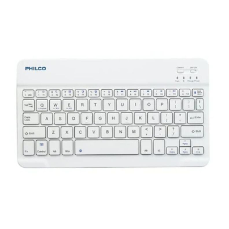 Mini Teclado Bluetooth 7" Recargable Blanco BK-701 Philco-0