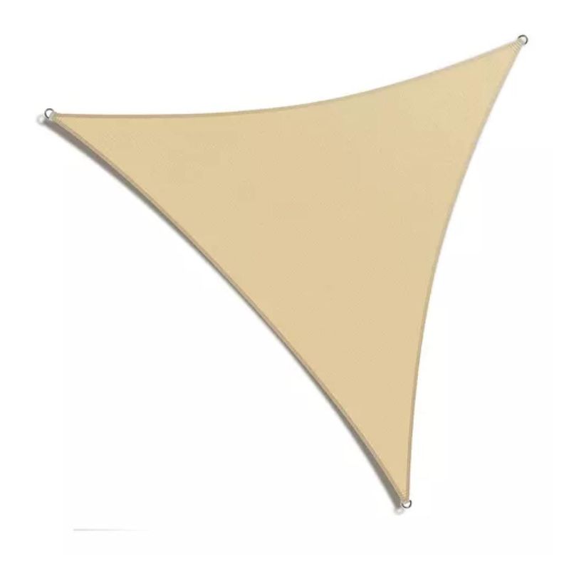 Toldo Vela Malla Sombreadora Triangular Beige 5x5x5Mts Malla Raschel-0