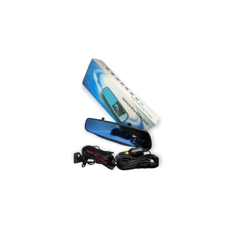 Espejo Retrovisor Con Camara Frontal Y Trasera HD Cableado-1