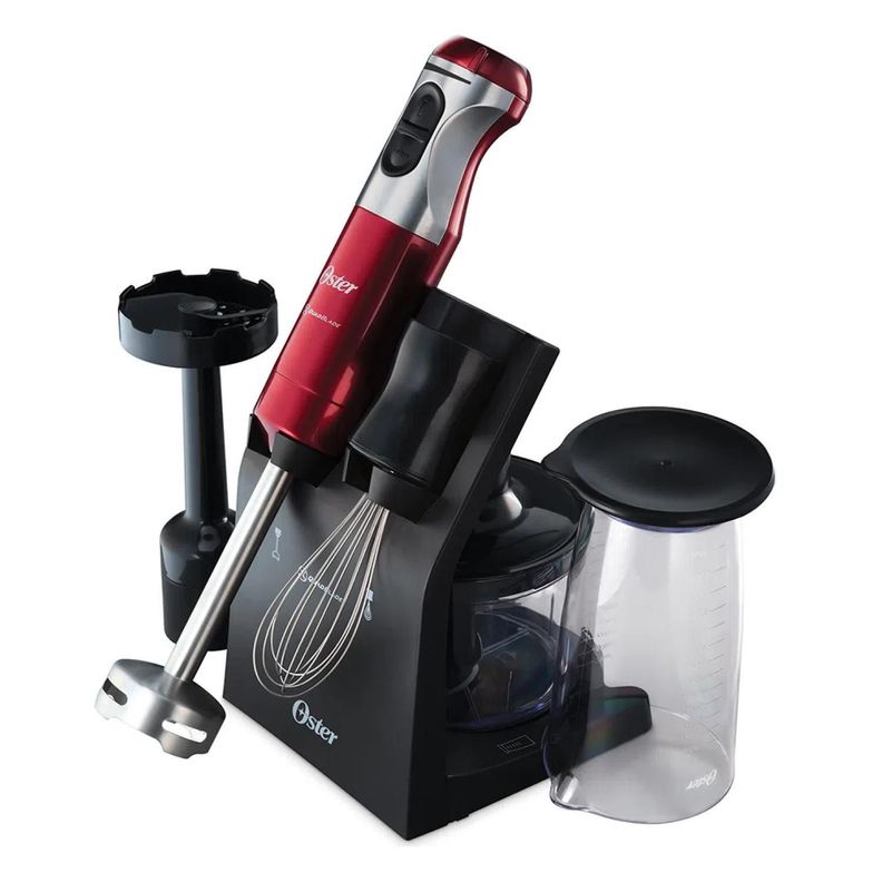 Minipimer Batidora De Inmersion 700ml Rojo Stick Mixer Oster-0