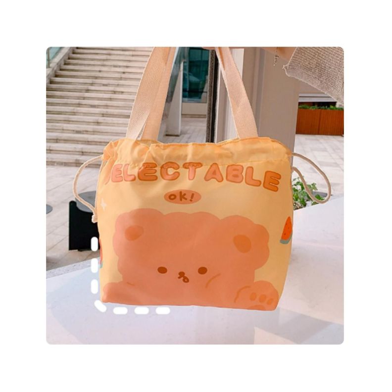 Lonchera Bolsa Termica 21x22 Oso Cafe Blanco-2