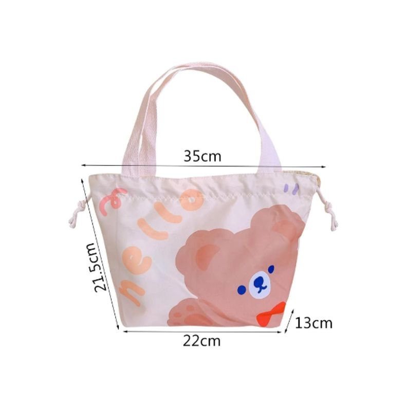 Lonchera Bolsa Termica 21x22 Oso Cafe Blanco-1
