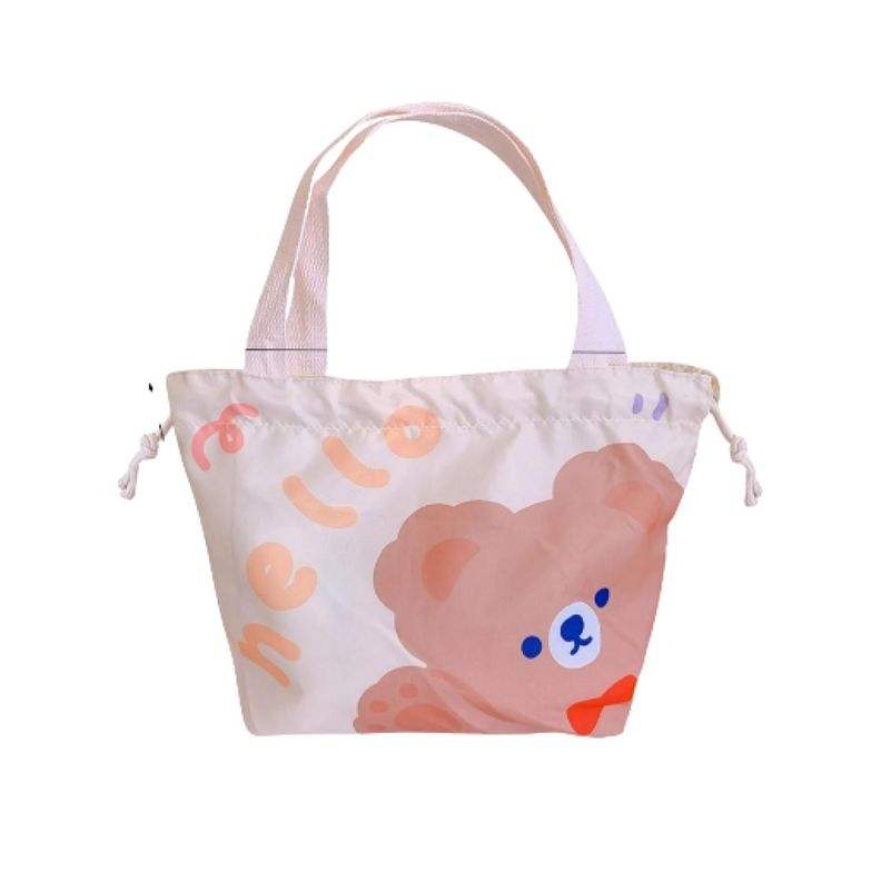 Lonchera Bolsa Termica 21x22 Oso Cafe Blanco-0